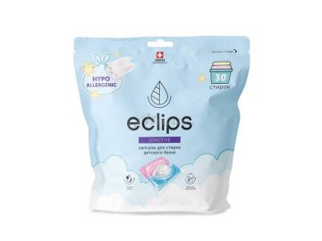 Капсулы для стирки детский вещей ECLIPS Sensitive, 30 шт