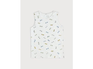 Комплект для мальчиков (майка, трусы) бежево-молочный со скейтами