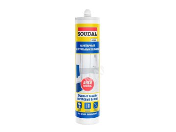 Силикон нейтральный санитарный SOUDAL белый 280мл