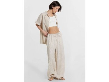 Брюки женские бежевые в полоску Марк Формель