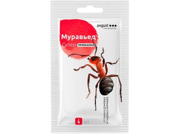 Инсектицид August Муравьед Супер, приманка 4 шт х 1,5 г