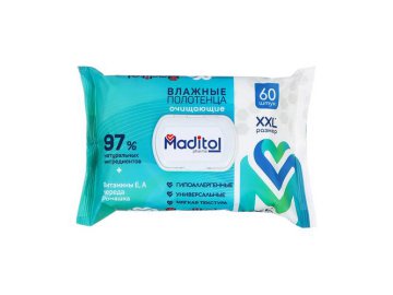 Полотенца влажные MADITOL PHARMA очищающие, 60 шт в Могилеве Мила