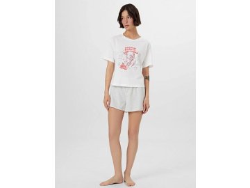 Комплект женский домашний с принтом и надписью "Жирные вздохи сожаления"