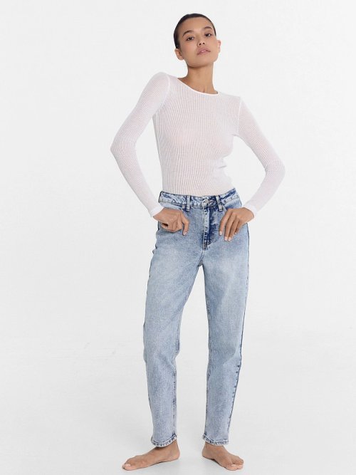 Джинсы женские mom fit светло-голубые, фото 3 из 20