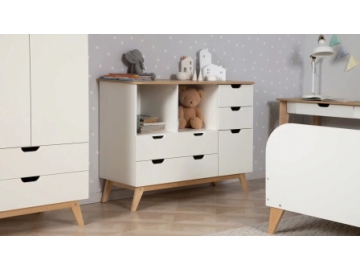 Комод Villy, цвет Белый+Дуб