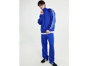 Брюки мужские синие со светло-молочными лампасами Марк Формель