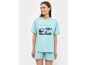 Шорты мини с высокой линией талии в оттенке "шалфей" Марк Формель