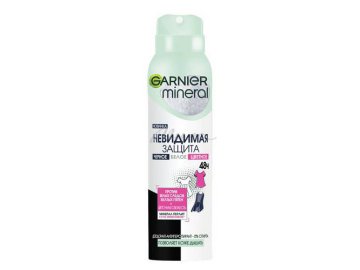 Антиперспирант-спрей GARNIER Mineral Невидимый защита против следов, пятен, выцветания, 150 мл