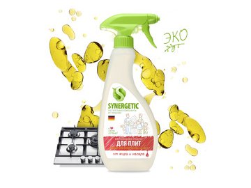Средство для плит от жира и нагара SYNERGETIC универсальное, 0,5л (106052)