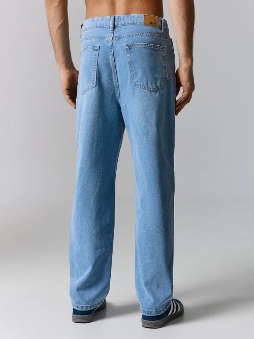 Джинсы мужские baggy leg голубые, фото 5 из 18
