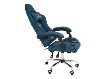 Игровое кресло Calviano ASTI ultimato light blue fabric(вибромассажное) на акции в магазинах 5 элемент