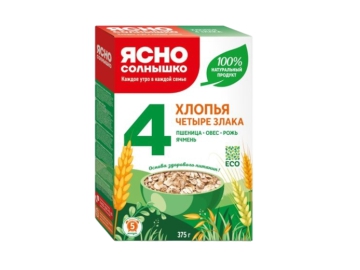 Хлопья Ясно Солнышко 4 злака 375 г
