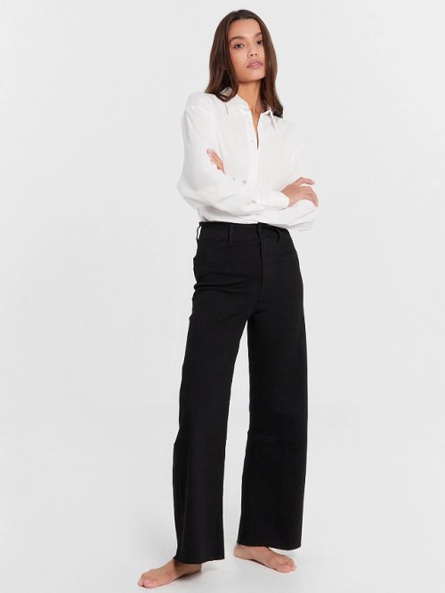 Джинсы женские wide leg fit черные, фото 4 из 20