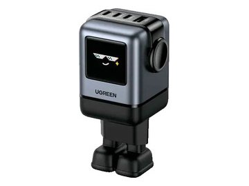 Сетевое зарядное устройство UGREEN X688-45515B (USB-A+3*USB-C 100W UNO Robot GaN Tech Fast Charger Gray)