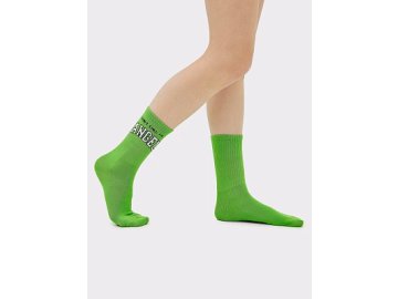 Носки женские зеленые с рисунком в виде надписи "DON'T CALL ME ANGEL"