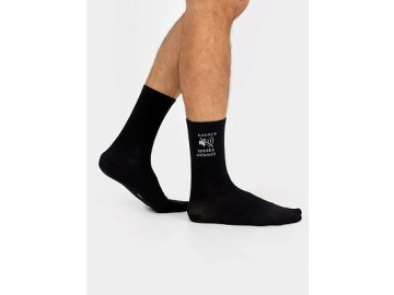 Высокие мужские носки черного цвета с надписью Марк Формель