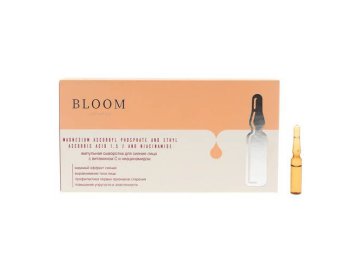 Сыворотка ампульная BLOOM Cosmetics для сияния лица с витамином С и ниацинамидом, 14 мл