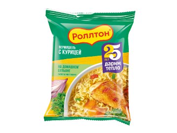 Вермишель Роллтон на домашнем бульоне с курицей 60 г в Дятлово Санта