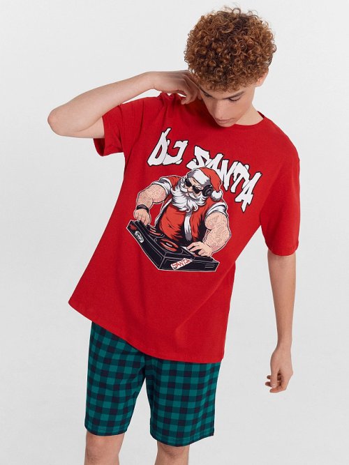 Пижама мужская с принтом "DJ. Santa", фото 1 из 20