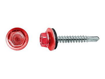 Саморез кров. 4,8х35(38) RAL 3003 рубиново-красный PT1  (50шт) FixHaus