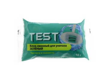 Блок сменный для унитаза TEST Зеленый, 40 г