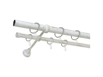 Карниз металлический DECORULE ПРОВАНС DR_К_Пр-200_25/2P/8 белый с золотом на акции в магазинах Ома