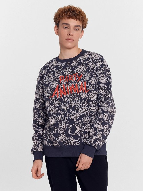 Свитшот мужской с принтом "Party animal", фото 2 из 5