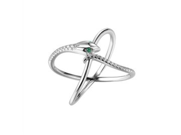 Кольцо декоративное Fresh Jewelry, белое серебро 925 проба, вставка фианит