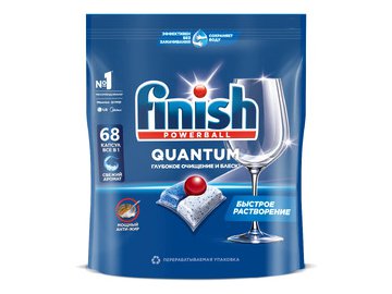 Капсулы для посудомоечных машин Finish Powerball Quantum AIO (68шт)