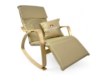 Кресло-качалка Calviano Comfort 1 (светло-бежевый PU)