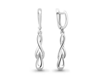 Серьги длинные Aquamarine, серебро 925 проба