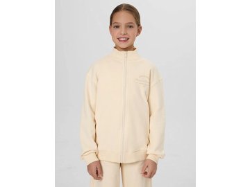 Толстовка для девочек бежевая на молнии