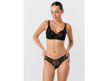 Трусы бразилиана женские кружевные черные