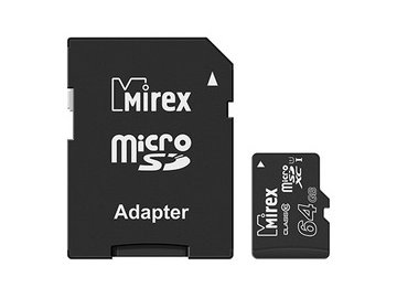 Карта памяти Mirex microSDXC 64GB (13613-AD10SD64)