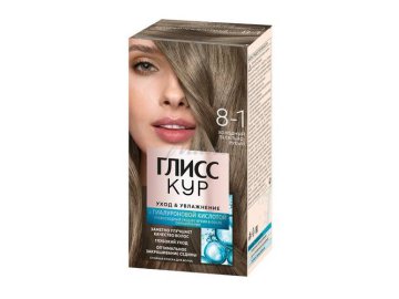 Краска для волос ГЛИСС КУРстойкая, тон 8-1 Холодный пепельно-русый