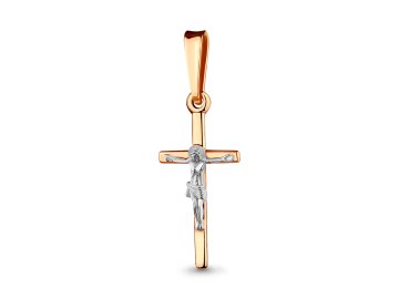 Подвеска крест православный 7 Карат, красное золото 585 проба