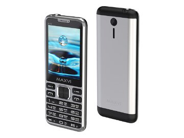Мобильный телефон Maxvi X10i +ЗУ WC-112 (серебристый)