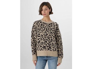 Джемпер женский с леопардовым принтом