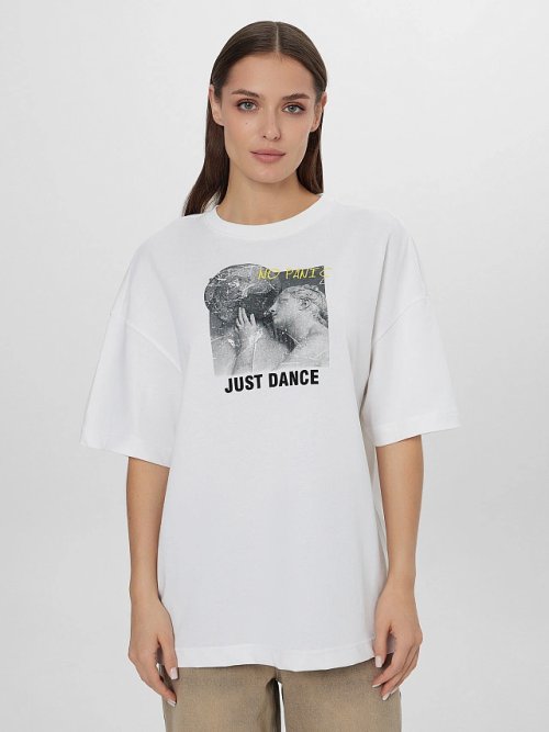 Футболка женская с надписью "No panic. Just dance", фото 3 из 45