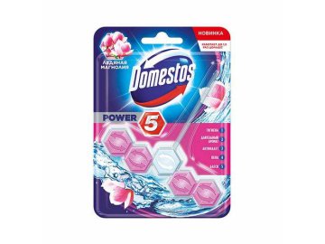 Блок для очищения унитаза ДОМЕСТОС Power 5 Ледяная магнолия, 55 г Мила