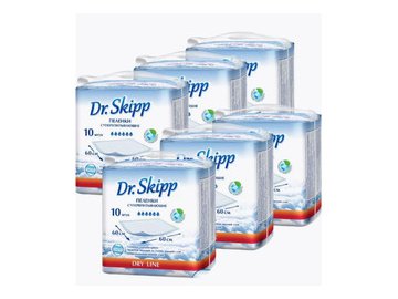 Одноразовые пеленки для детей DR.SKIPP DRY LINE 60x60 (6 упак/10 шт)