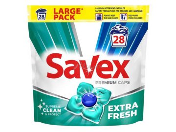 Капсулы для стирки SAVEX Extra Fresh для белого и цветного белья, 28 шт