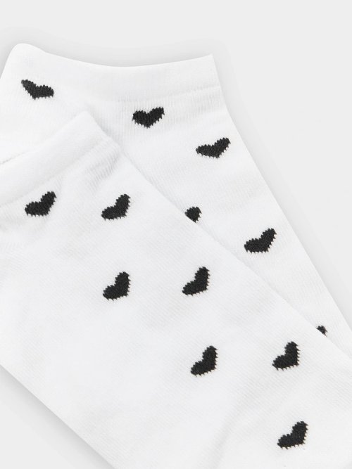 Носки женские белые в сердечки, фото 6 из 6