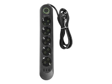 Сетевой фильтр QUMO Power Bar Light SPFS P-0009 51555 (3 м, черный)