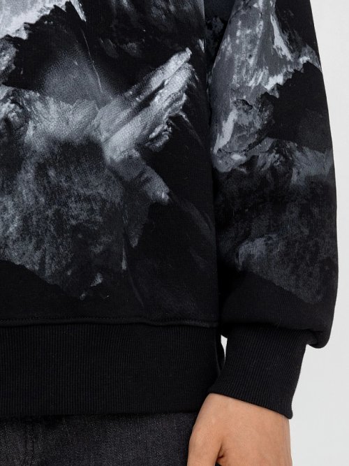 Свитшот мужской черный с печатью, фото 5 из 5