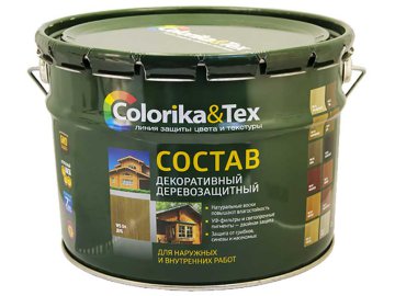 Защитно-декоративный состав Colorika & Tex 10л (сосна)