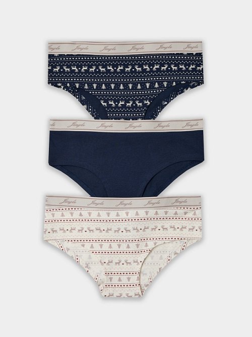 Трусы шорты женские новогодние в наборе, 3 шт, фото 11 из 11