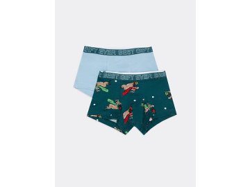Набор хлопковых трусов-боксеров для мальчиков (2 шт.) с новогодними рисунками Марк Формель