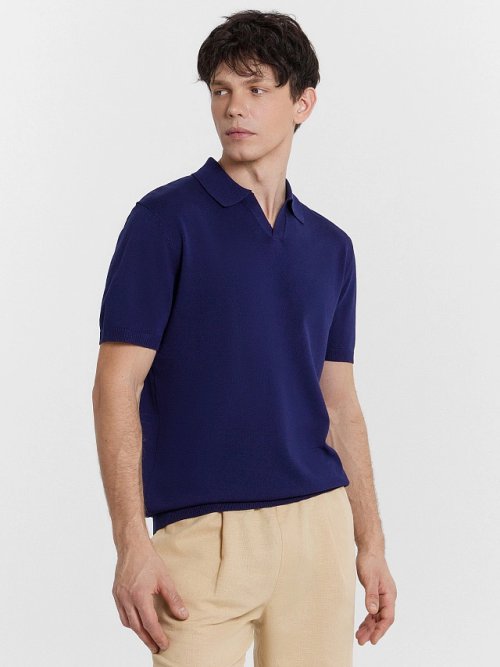 Поло мужское синее, фото 1 из 4