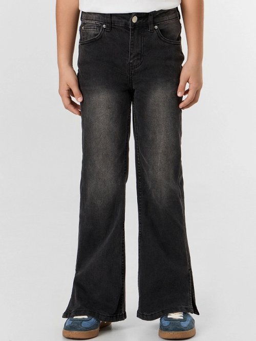 Джинсы для девочек черные, фото 1 из 7